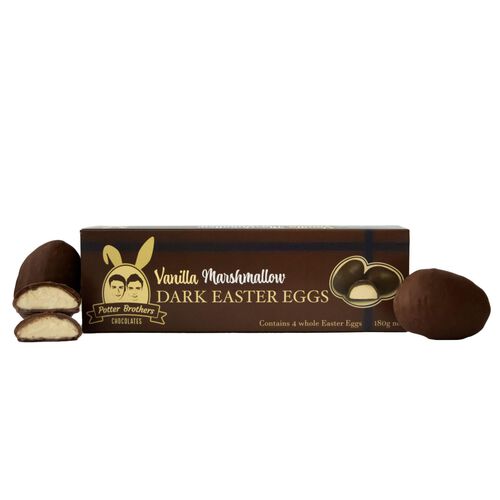 Potter Brothers Dark Chocolate Vanilla Easter Eggs 4 Pack 180g
