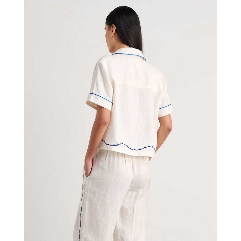 JAG Seahorse Linen Crop Ss Shirt image number 1