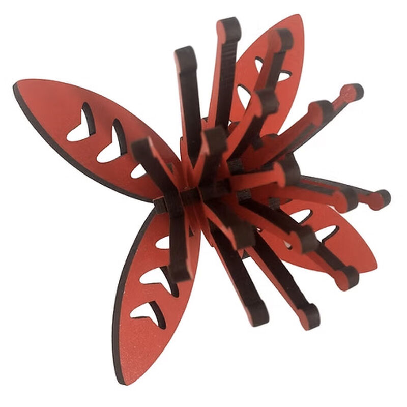 Abstract Designs Block Red Pohutukawa Xmas Decoration image number 0