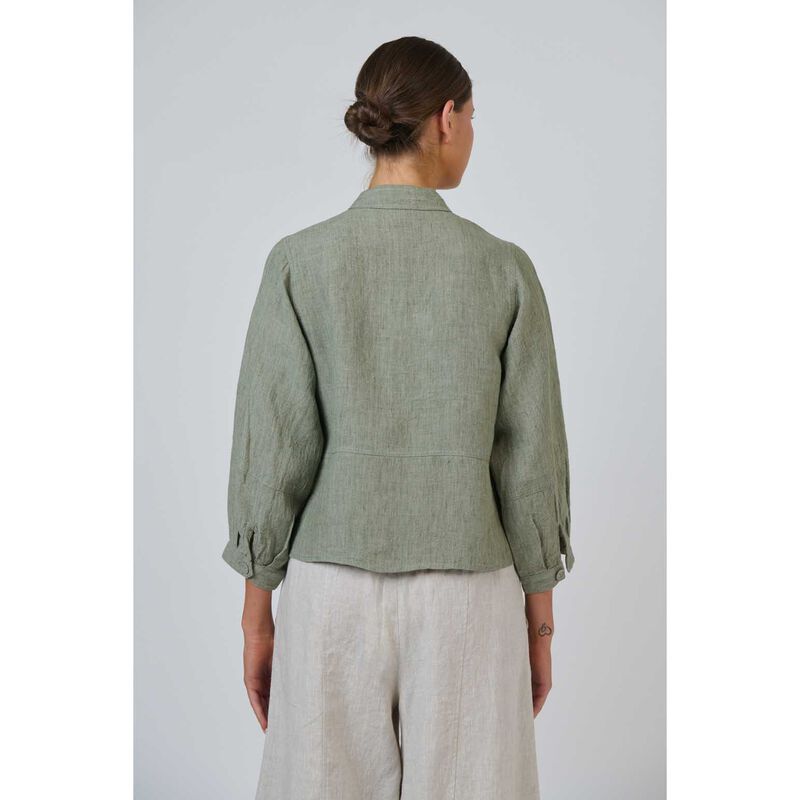 Naturals By O & J Artichoke Linen Jacket image number 1