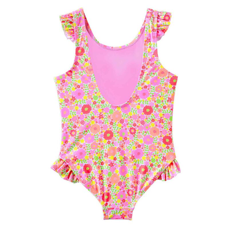 Milky Neon Bloom Swimsuit 2-7Y image number 1