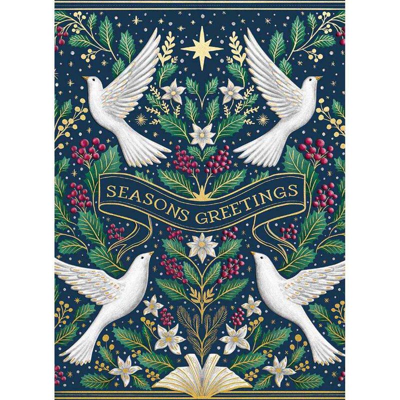 Museums & Galleries Christmas Doves Boxed Cards 16Pk image number 1