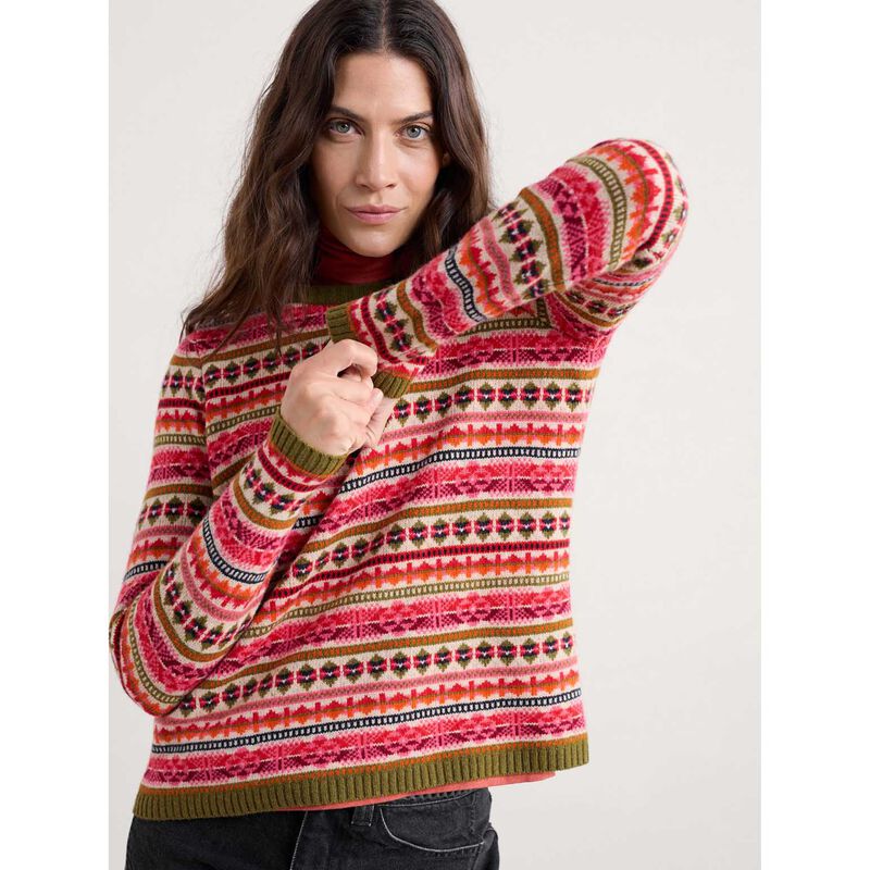 Seasalt Cornwall Percella Cove Jumper Scillia Aran Multi image number 3