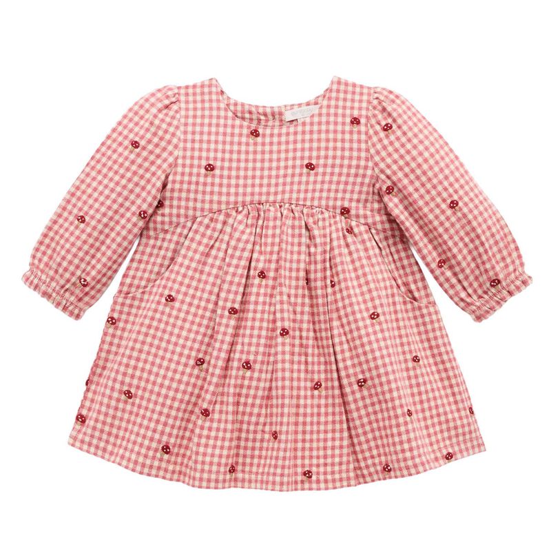 Purebaby Gingham Broidery Dress image number 0