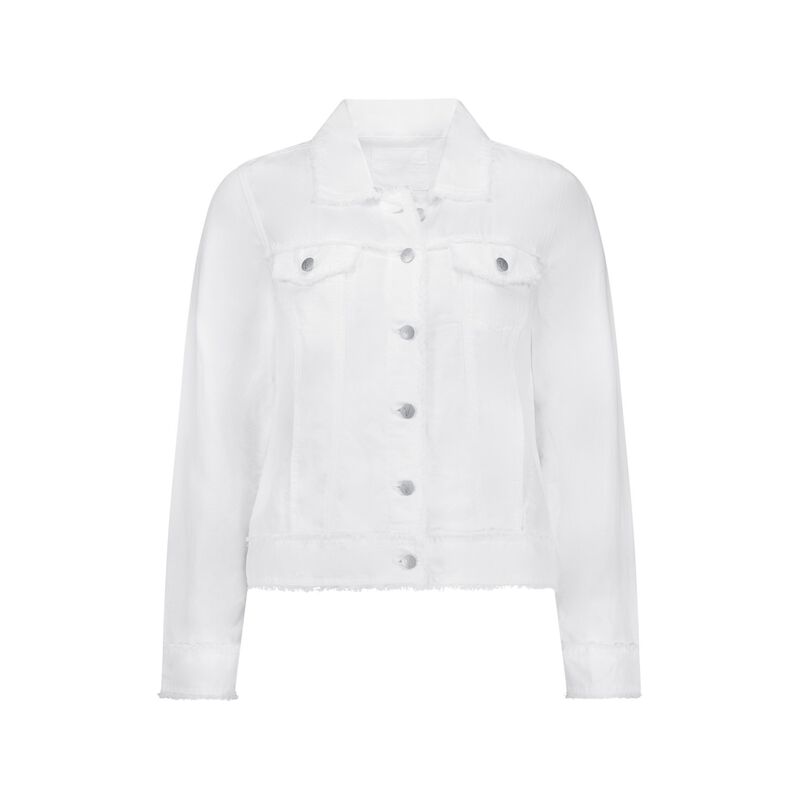 Vassalli Linen Jacket with Frayed Seams image number 14