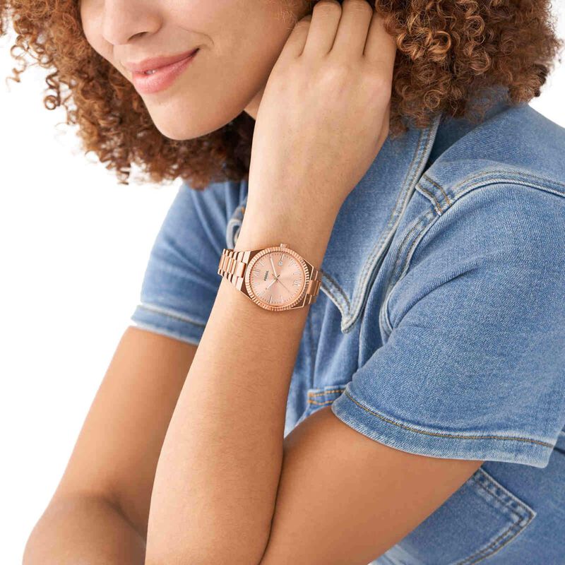 Fossil Scarlette Rose Gold Watch ES5258 image number 2