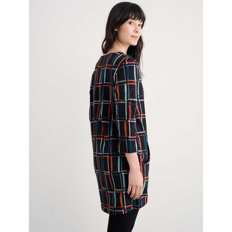 Seasalt Cornwall Shore Foraging Tunic Rock Check Onyx image number 1