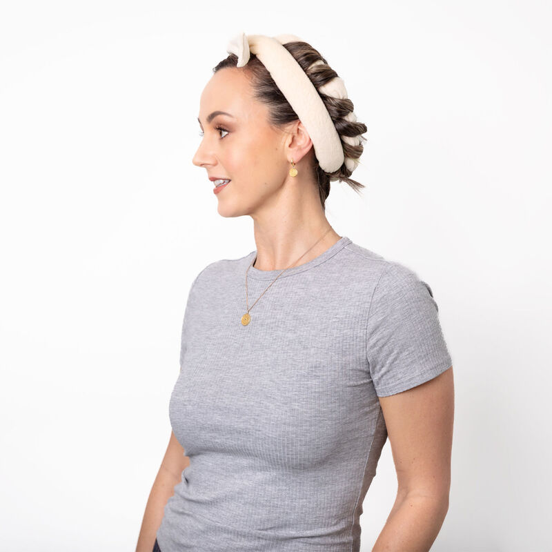Splash Happy Heatless Curls Headband Beige image number 1