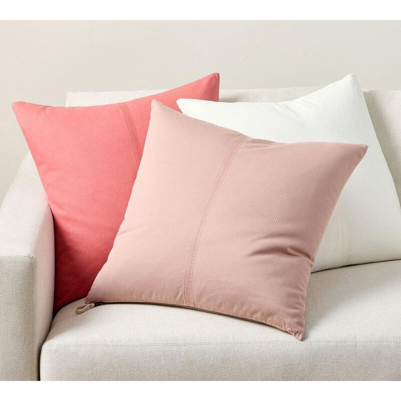 Pottery Barn Sunwashed Twill Cushion Cover 56cm Blush image number 2