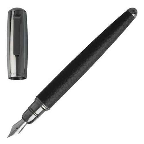 Hugo Boss Hb Pure Leather Black Fountain Pen
