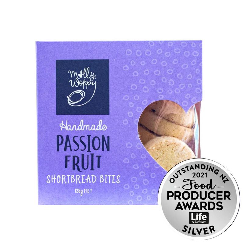 Molly Woppy Passionfruit Shortbread Bites 125g image number 0