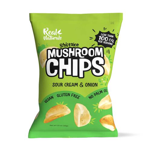 Real Naturals Shiitake Mushroom Chips Sour Cream & Onion 32g