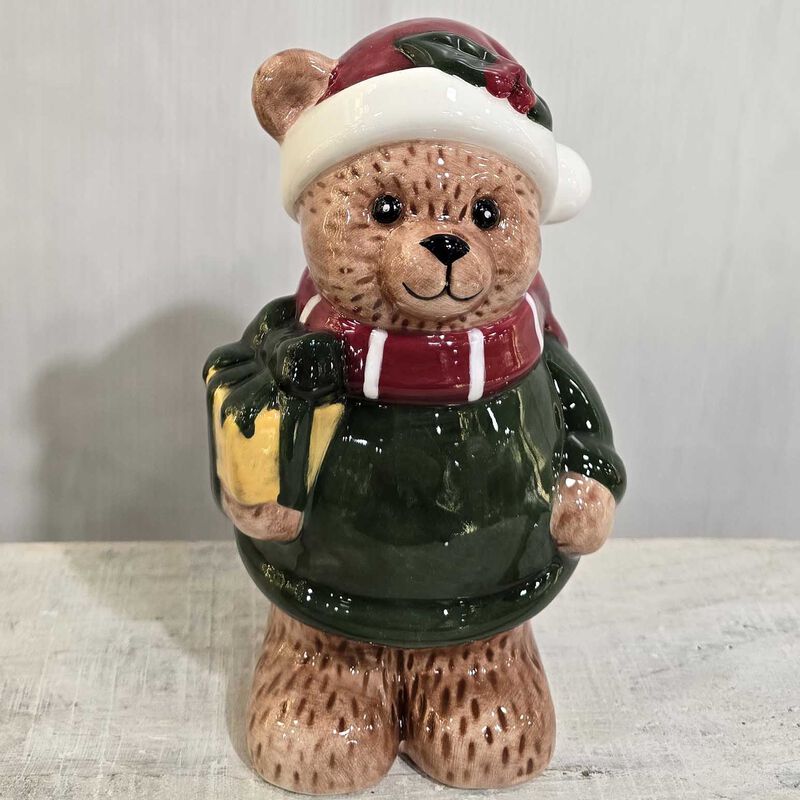 Stellar Haus Porcelain Bear With Present image number 2