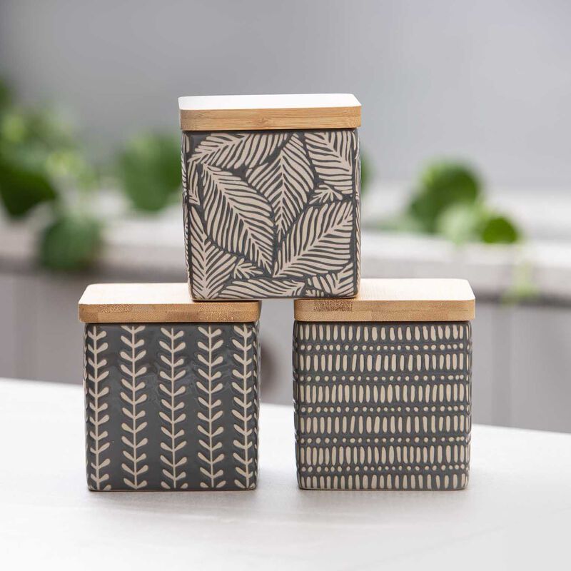 Ladelle Orion Charcoal Assorted Canister image number 1