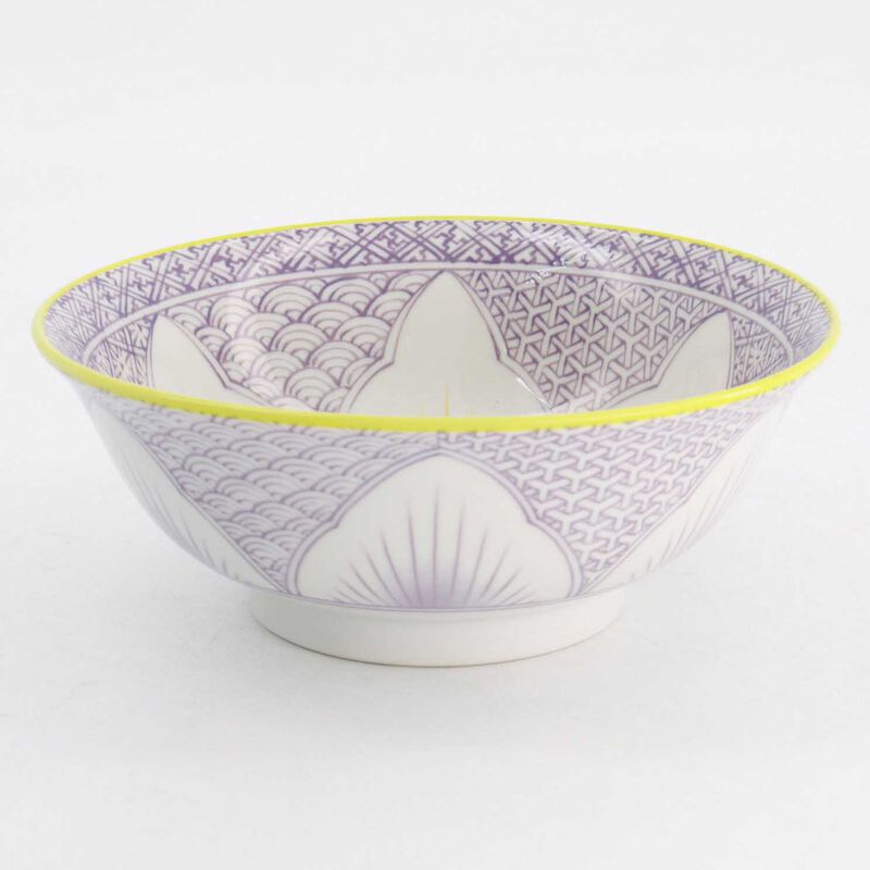 Tokyo Design Studio Lily Flower Ramen Bowl 20.5x8cm Purple image number 1
