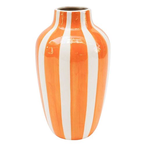 Urban Products Halcyon Stripe Vase Orange 20cm