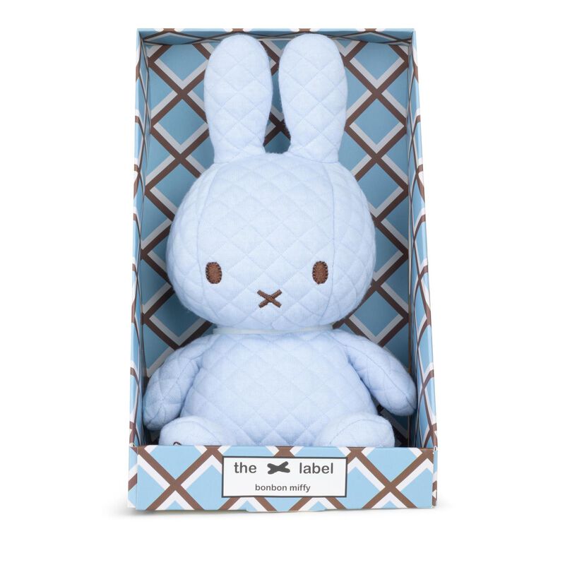 Miffy Plush Bonbon Miffy Sitting Blue In Giftbox 23 cm image number 0