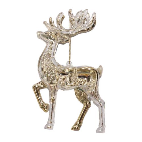 Gold Reindeer Standing 16cm