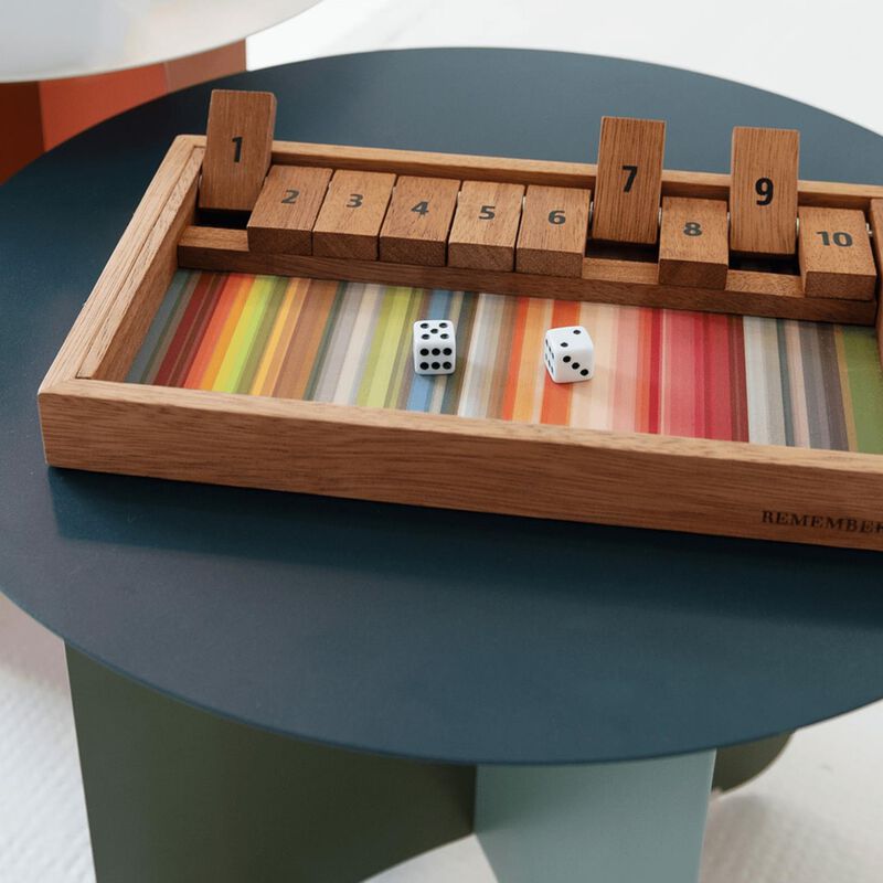 Remember Shut the Box Wooden Dice Game image number 1