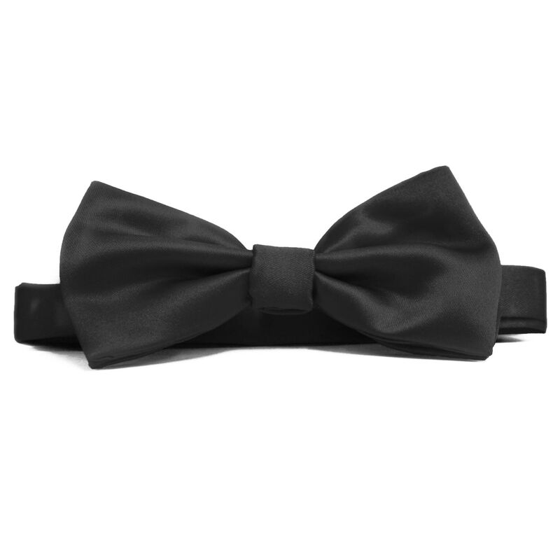Fellini Italian Satin Dean Band Bow Tie image number 0