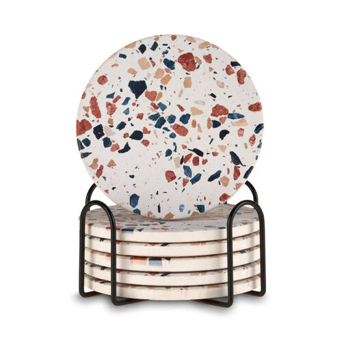 Twine Terrazzo Stoneware Coasters