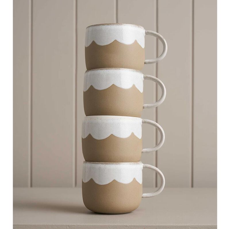 Robert Gordon Set Of 4 Mugs - Snow Scallop Breakfast In Bed image number 1