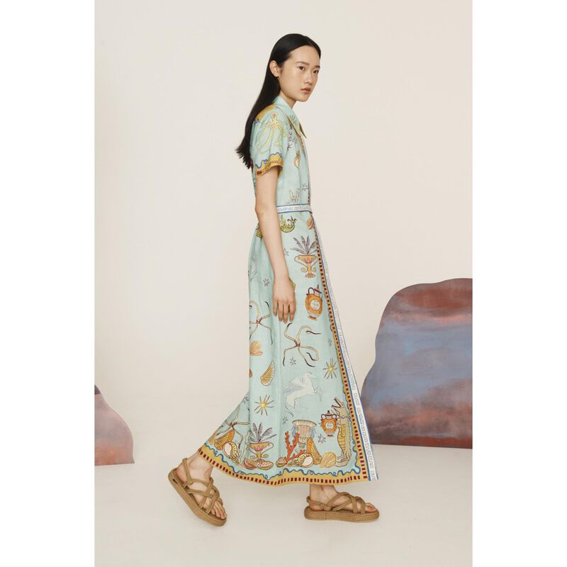 ALÉMAIS Surrealist Summer Shirtdress image number 3