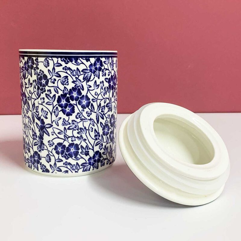 Dyme Bone China Canister - Blue Story image number 1