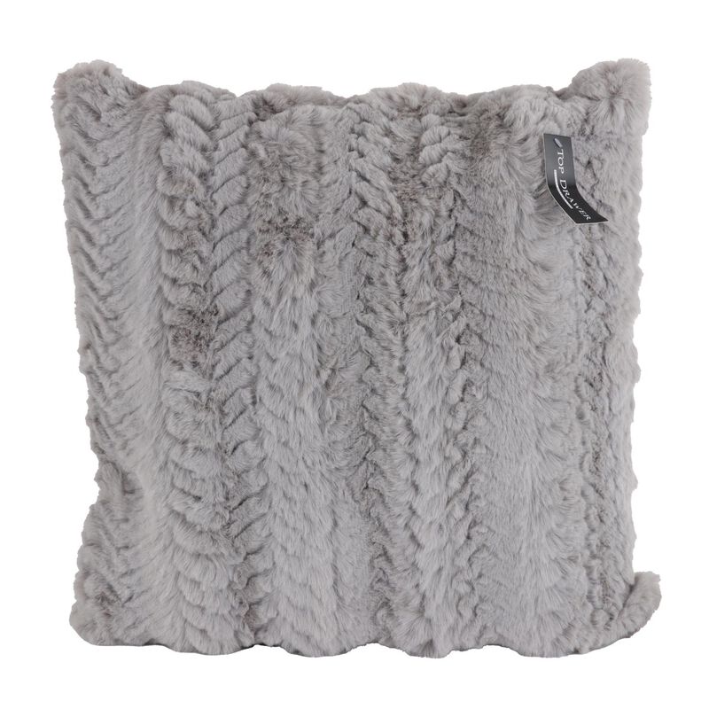 Top Drawer Faux Rabbit Fur Textured Cushion 45x45cm With Inner Rainforest image number 0