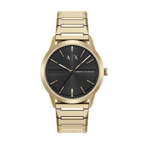 Armani Exchange Three-Hand Gold-Tone Stainless Steel Watch