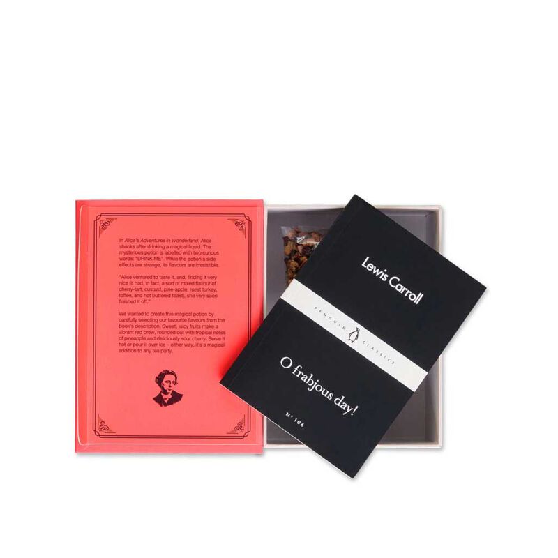T2 x Penguin - Lewis Carroll’s Cherry Pineapple Tart Loose Leaf Tea Book image number 1