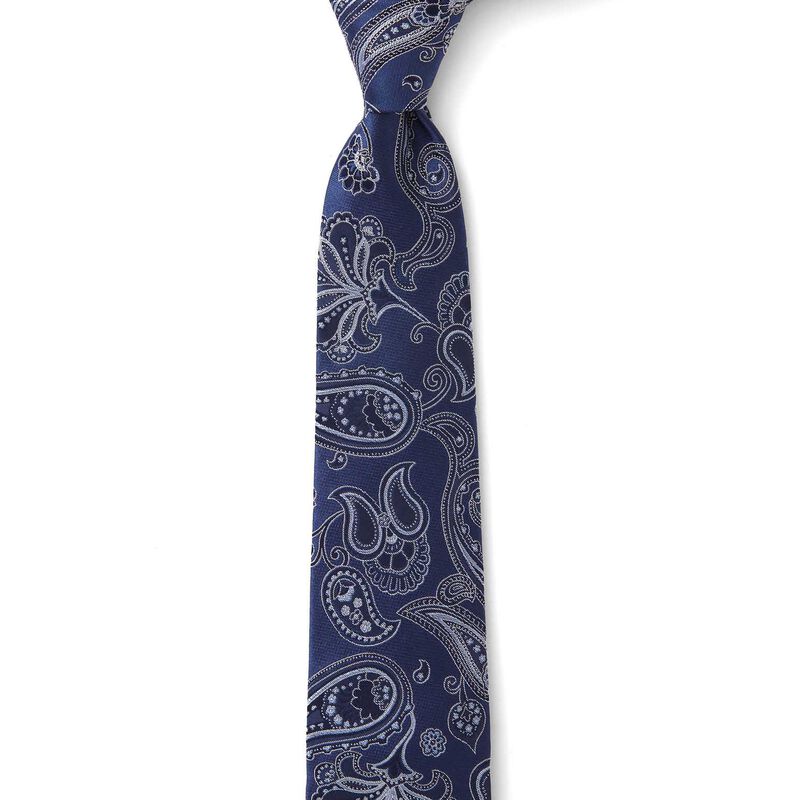 Joe Black Satin Paisley 7.5cm Tie image number 2