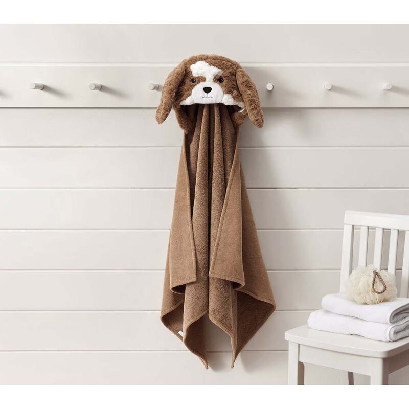 Pottery Barn Kids Jack Spaniel Fur Kid Bath Wrap image number 3