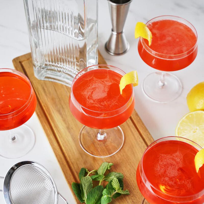 Angled Crystal Coupe Glasses Set Of 4 By Viski® image number 2