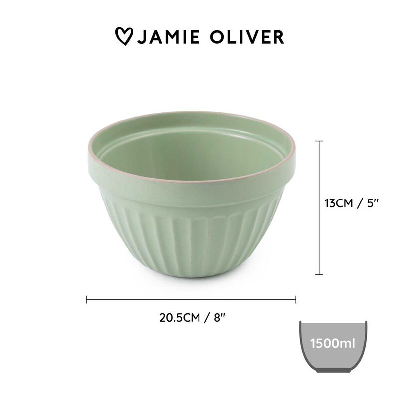 Jamie Oliver Big Love Stoneware Proper Pudding Bowl 1.5L Green image number 2