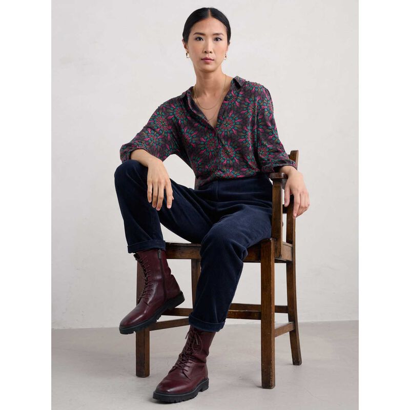 Seasalt Cornwall 3/4 Embrace Shirt Frost Flower Onyx image number 3