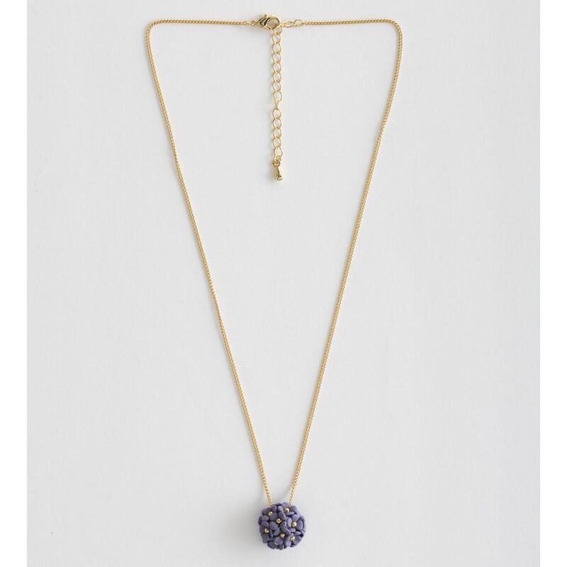 Stella + Gemma Necklace Large Ball Flower Purple image number 1