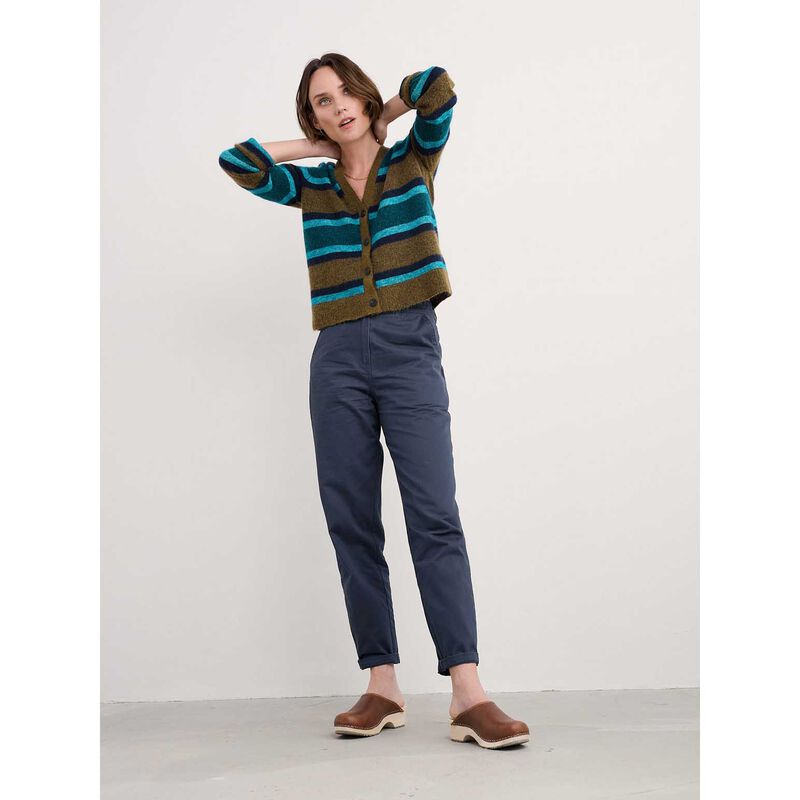 Seasalt Cornwall Etching Cardigan Earthenware Cyan Mix image number 3