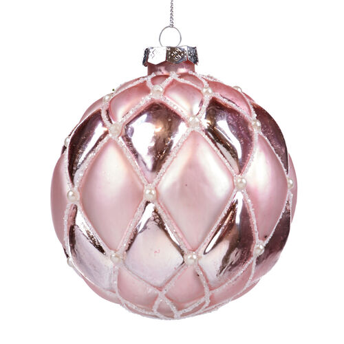 Goodwill Glass Gilt Pearl 3D Ball 10cm