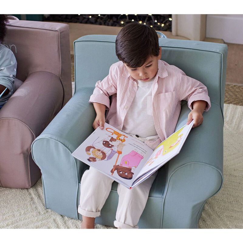 Pottery Barn Kids Anywhere Chair & Slip Cover Light Blue image number 1