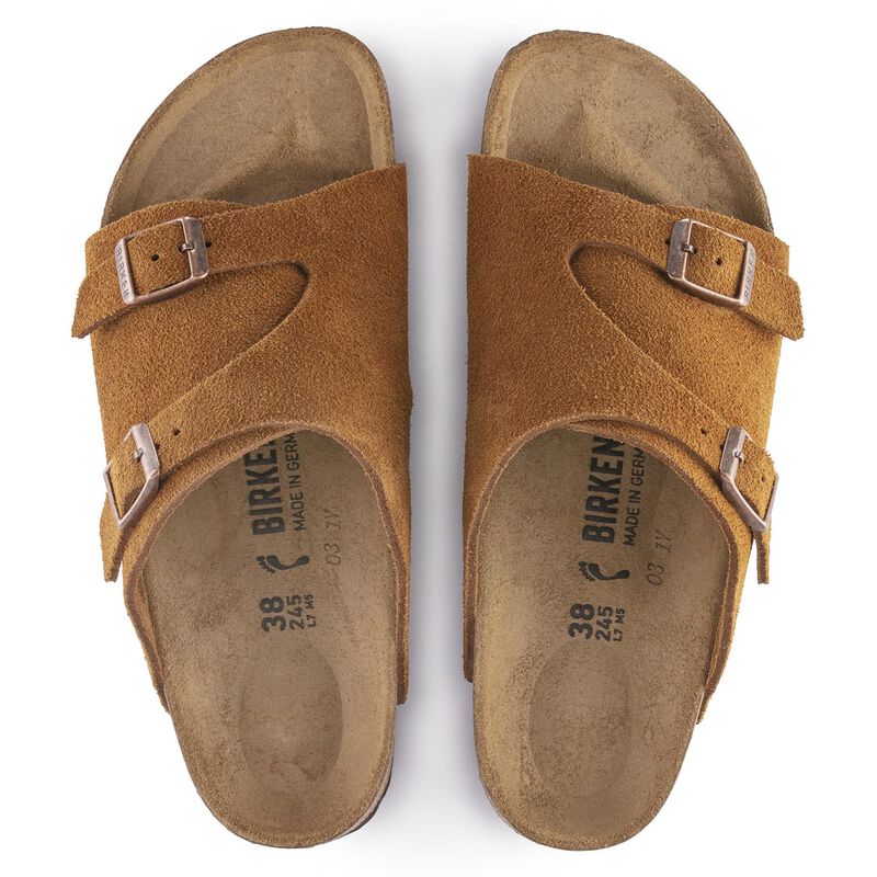 Birkenstock Zürich Suede Mink Regular Width Sandal image number 1
