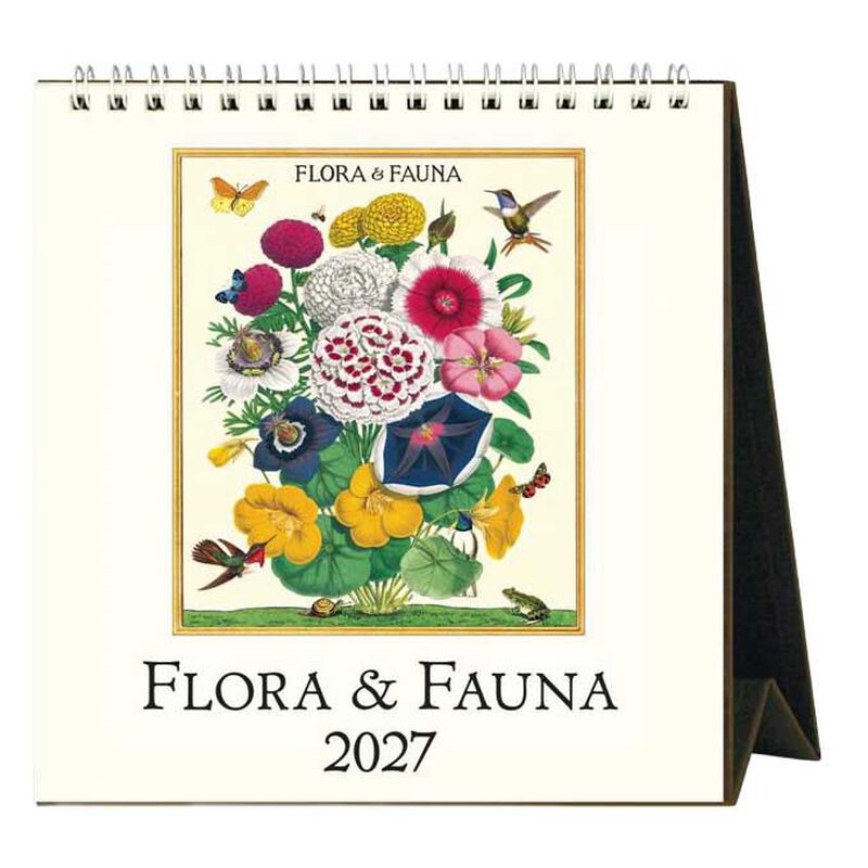 Cavallini Flora & Fauna Desk Calendar 2027 image number 0