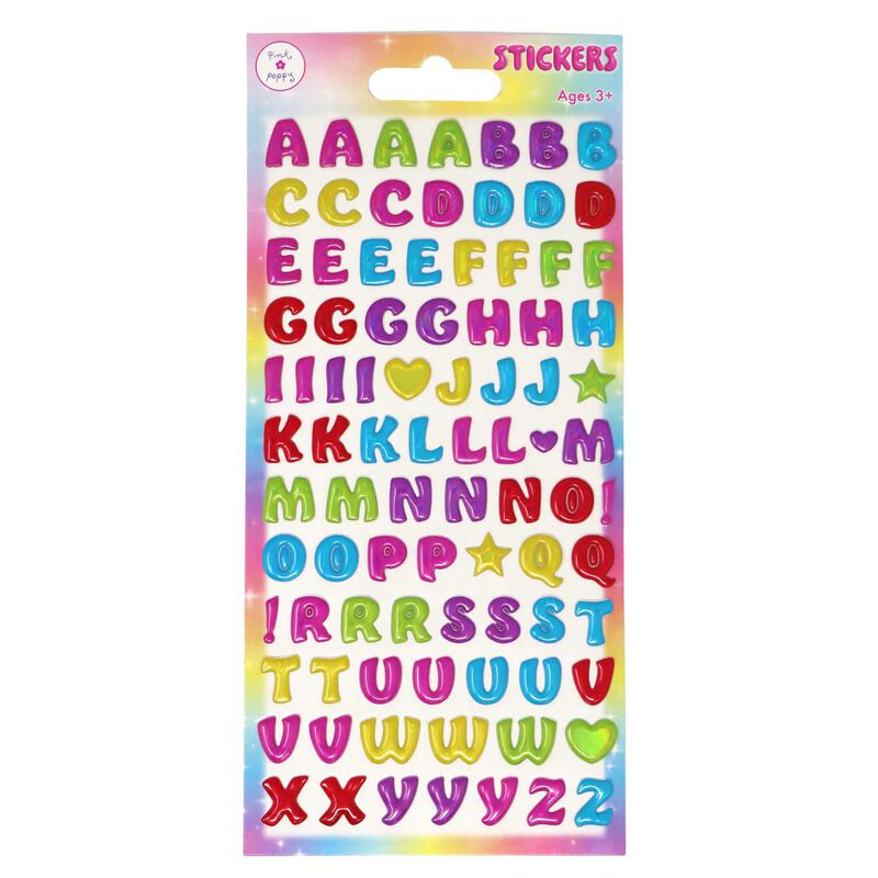 Pink Poppy Alphabet Puffy Stickers image number 1