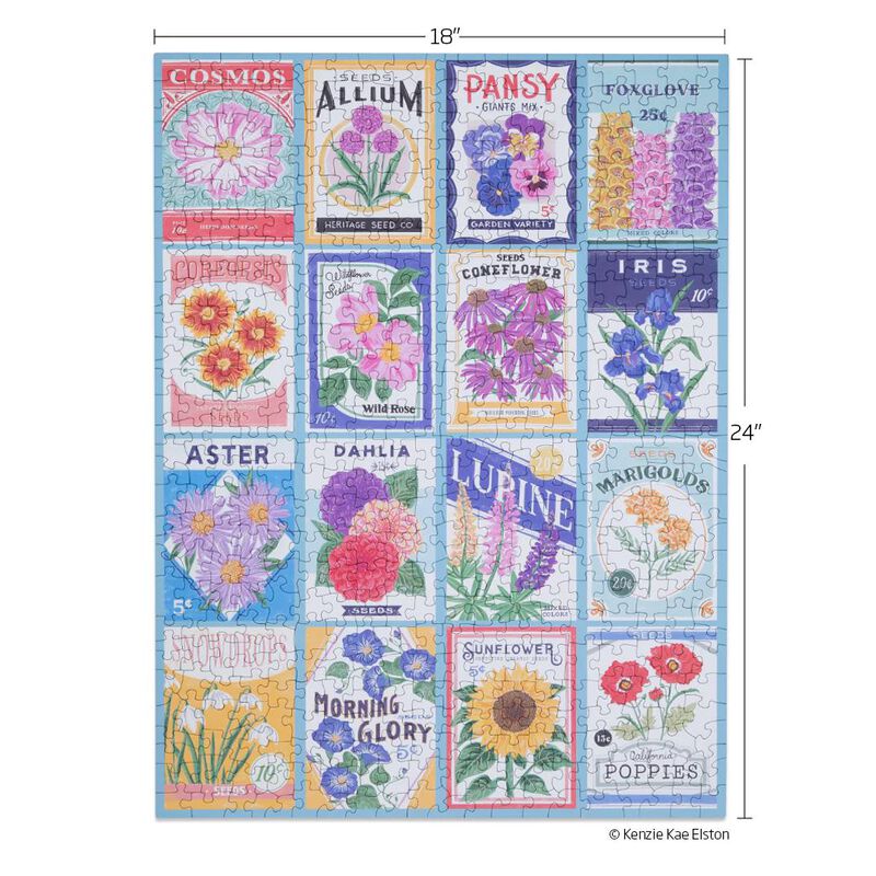 WerkShoppe Seed Packets 500 Piece Puzzle image number 1