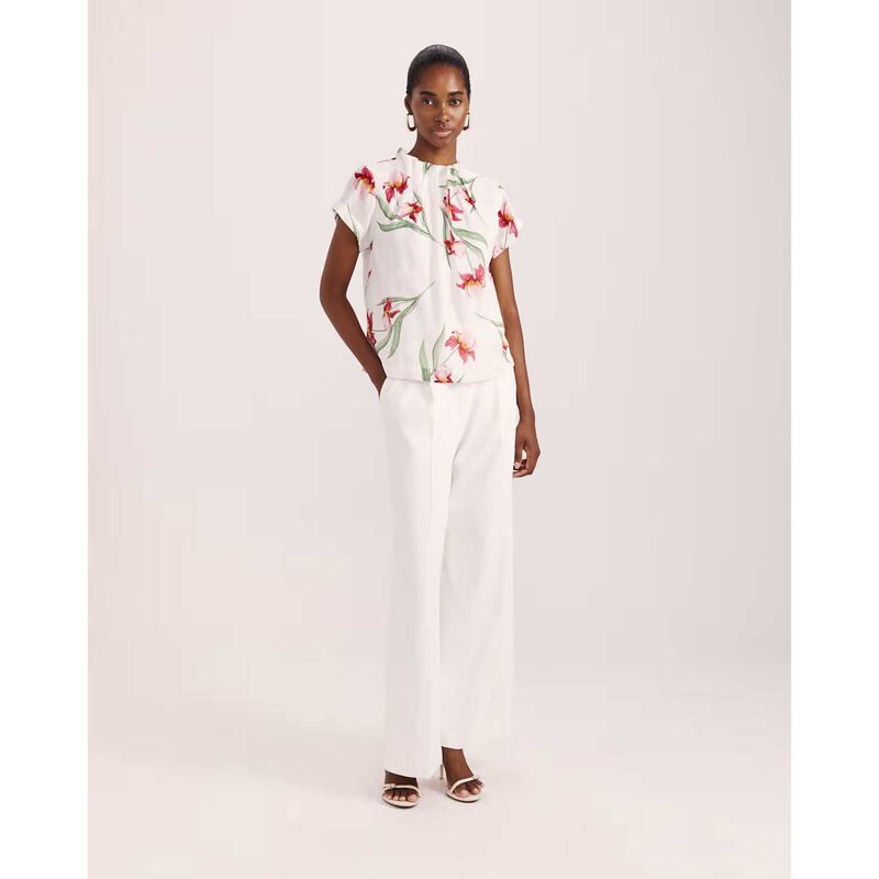 SABA Saint Jean High Neck Silk Top image number 3