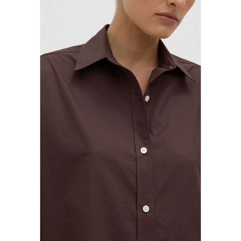 Assembly Label Marigold Poplin Long Sleeve Shirt Ganache image number 2