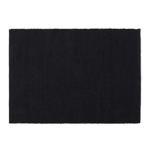 Città Ribbed Placemat Set Of 4 Black 36.5x50cm