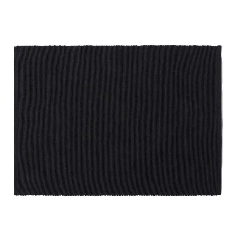Città Ribbed Placemat Set Of 4 Black 36.5x50cm image number 0