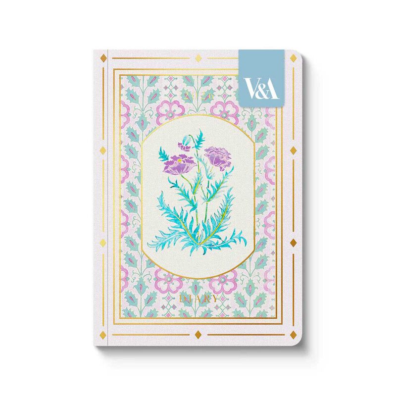 Ohh Deer V&A 2026 Cottagecore Purple Poppies A6 Paperback Diary image number 0