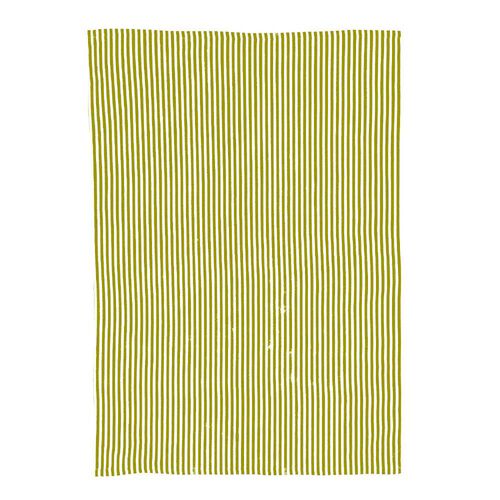 Selbrae House Linen Tea Towel - Green Stripe